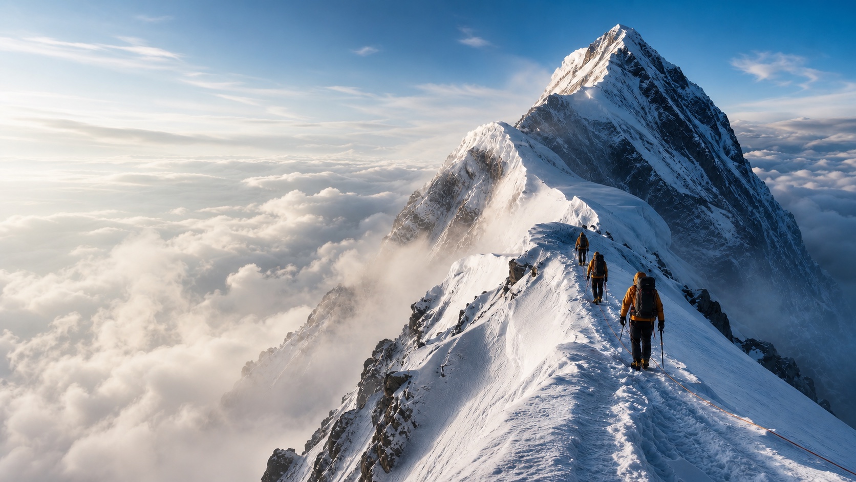 High Himalayan ridge representing White Expedition leadership